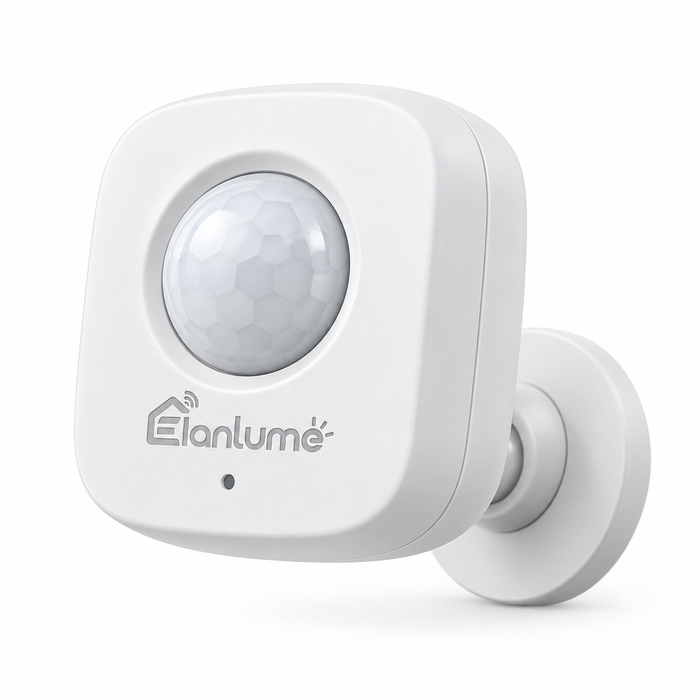 Elanlume™ Adjustable Smart Motion Sensor – Directional Indoor Movement Sensor with Flexible Wall Mount for Home Automation & Lighting Routines