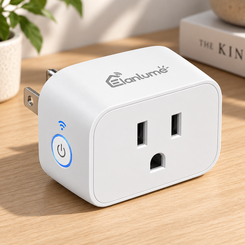 Elanlume™ Smart Wi-Fi Plug – App & Voice Controlled Outlet with Scheduling, Timer and Overload Protection for Everyday Home Devices