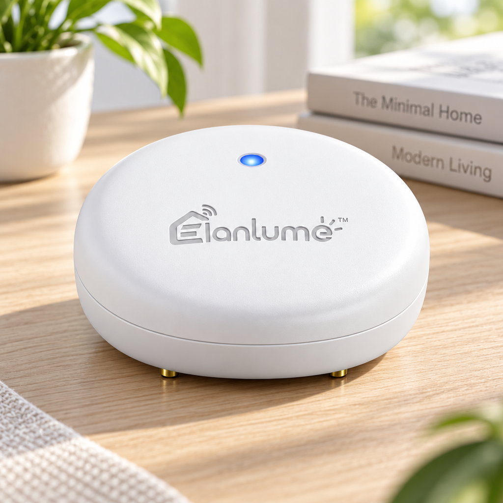 Elanlume™ Smart Home Gateway Bridge – Compact Wireless Hub for Compatible Sensors, Controls & Home Automation